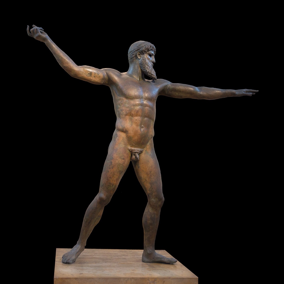 Řecká mytologie: bohové a bohyně Olympu a jejich příběhy 4 Bronzová socha Poseidóna z mysu Artemision