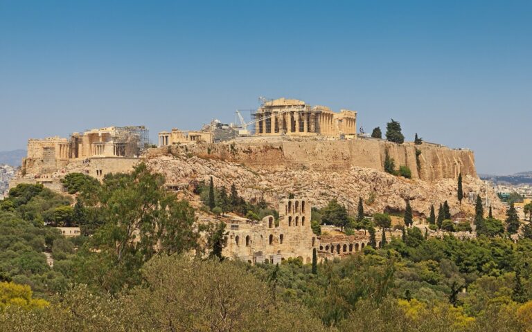 Akropolis a Parthenón v Aténách, chrám bohyně Athény