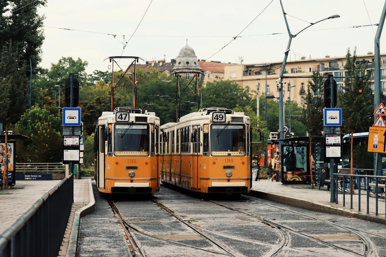 How to Get to Budapest, Hungary + Getting Around the City (2026) 2 Budapest yellow tram (public transport)