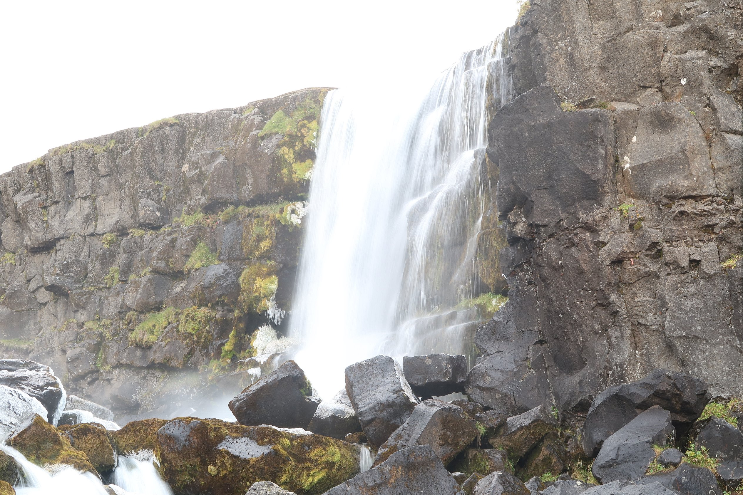 Vodopád Öxarárfoss v národním parku Þingvellir