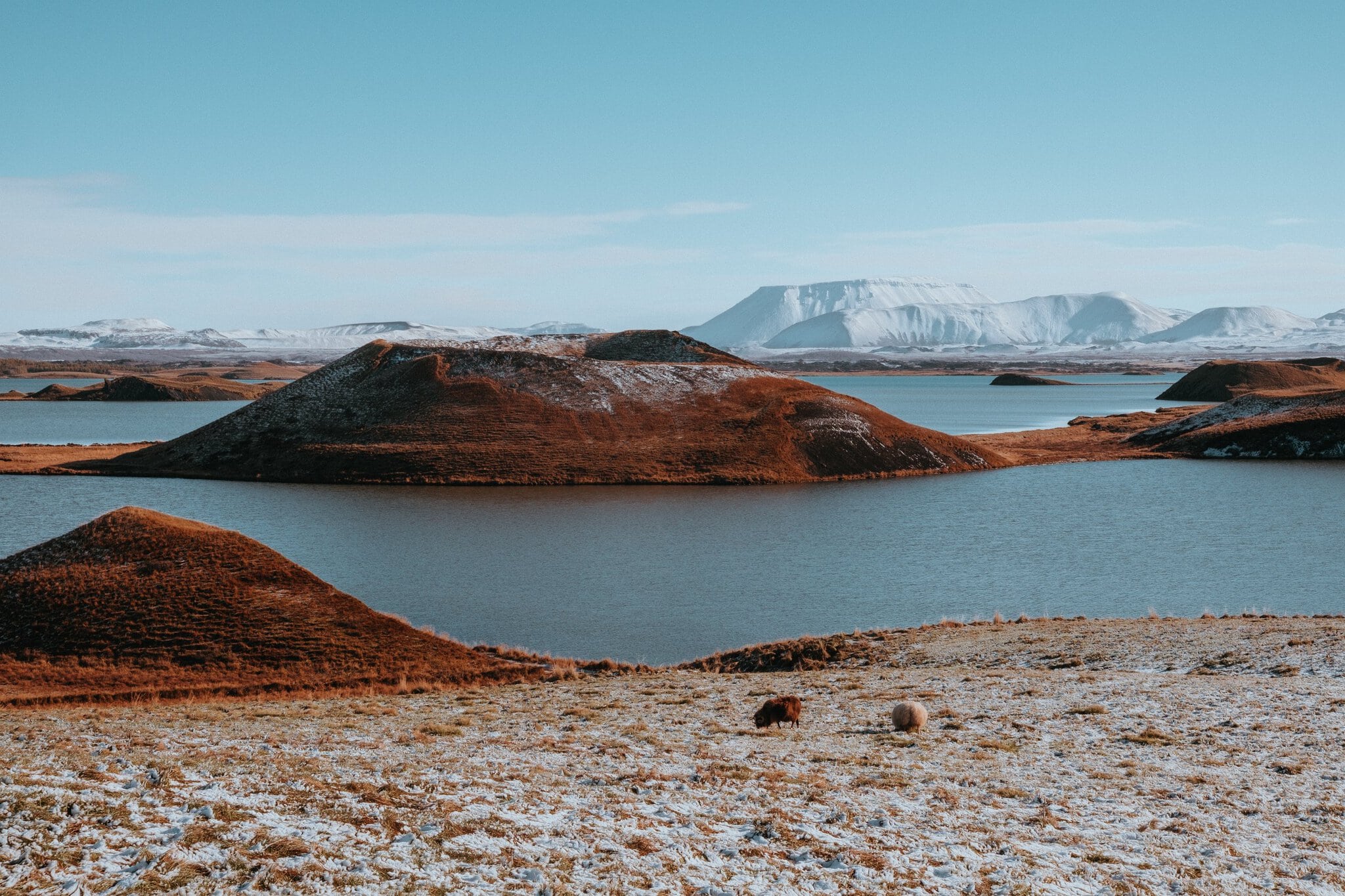 Pohjois-Islanti ja Diamond Circle: 12 vinkkiä nähtävyyksiin 2026 6 Mývatn-järven pseudokraaterit Pohjois-Islannin talvimaisemassa