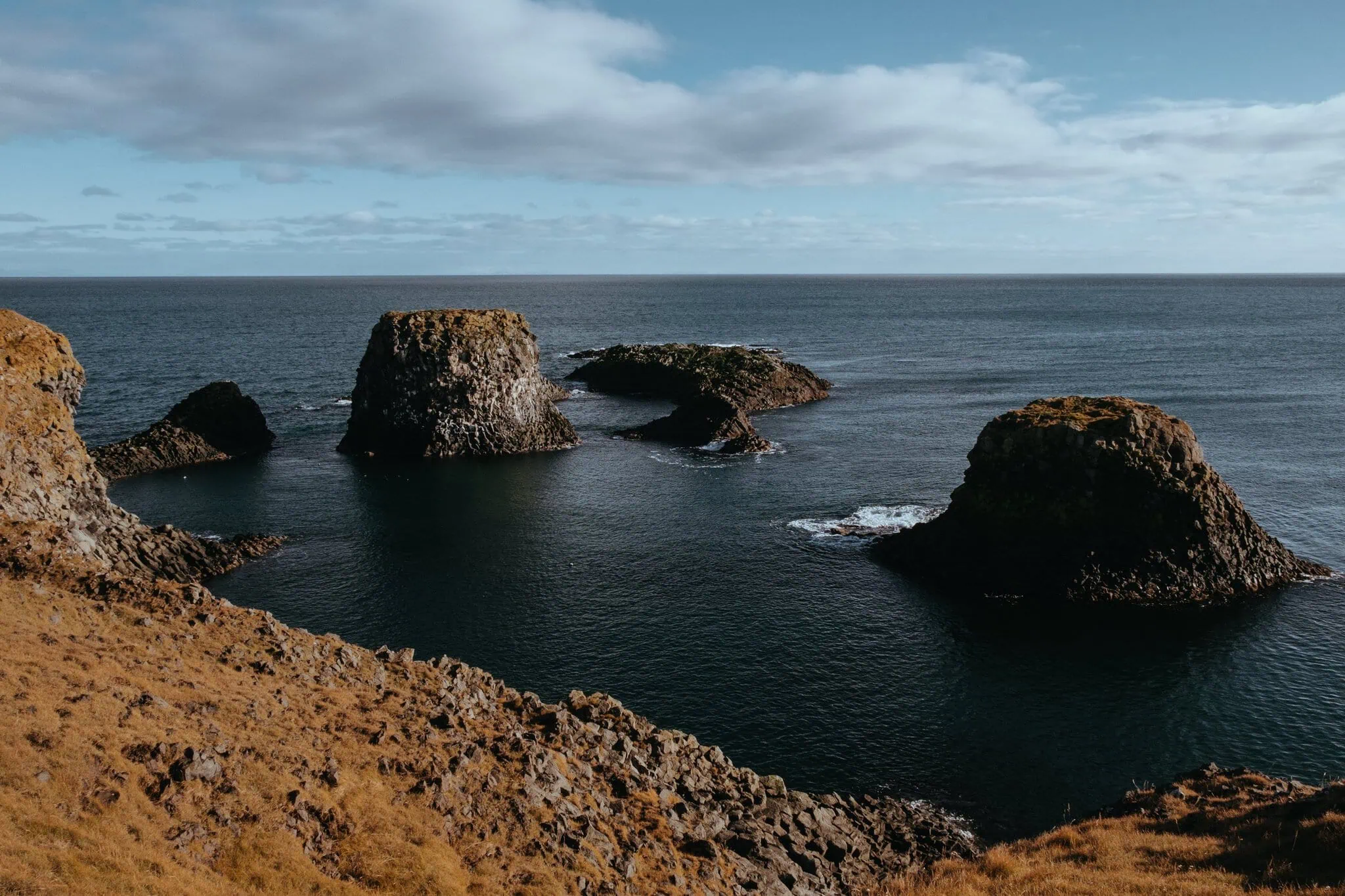 Snæfellsnes, Islandia: 12 cosas que ver y hacer en 2026 15 Dramáticos acantilados costeros junto a Arnarstapi en la península de Snæfellsnes