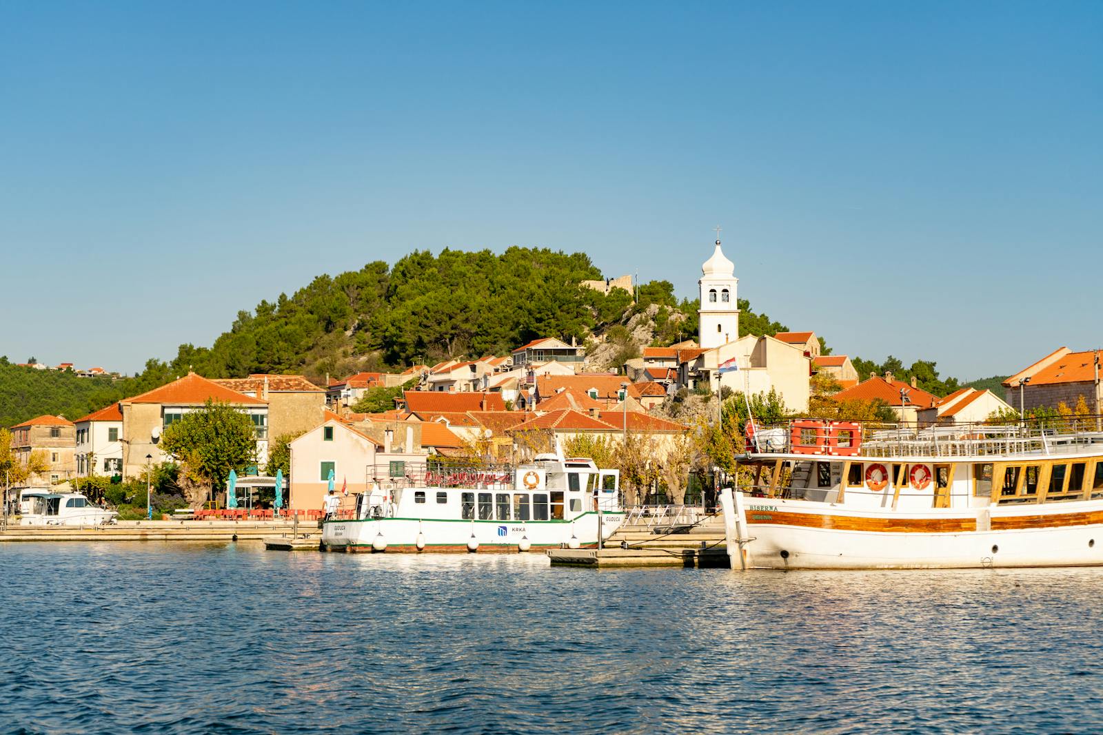 La cittadina di Skradin presso il parco Krka