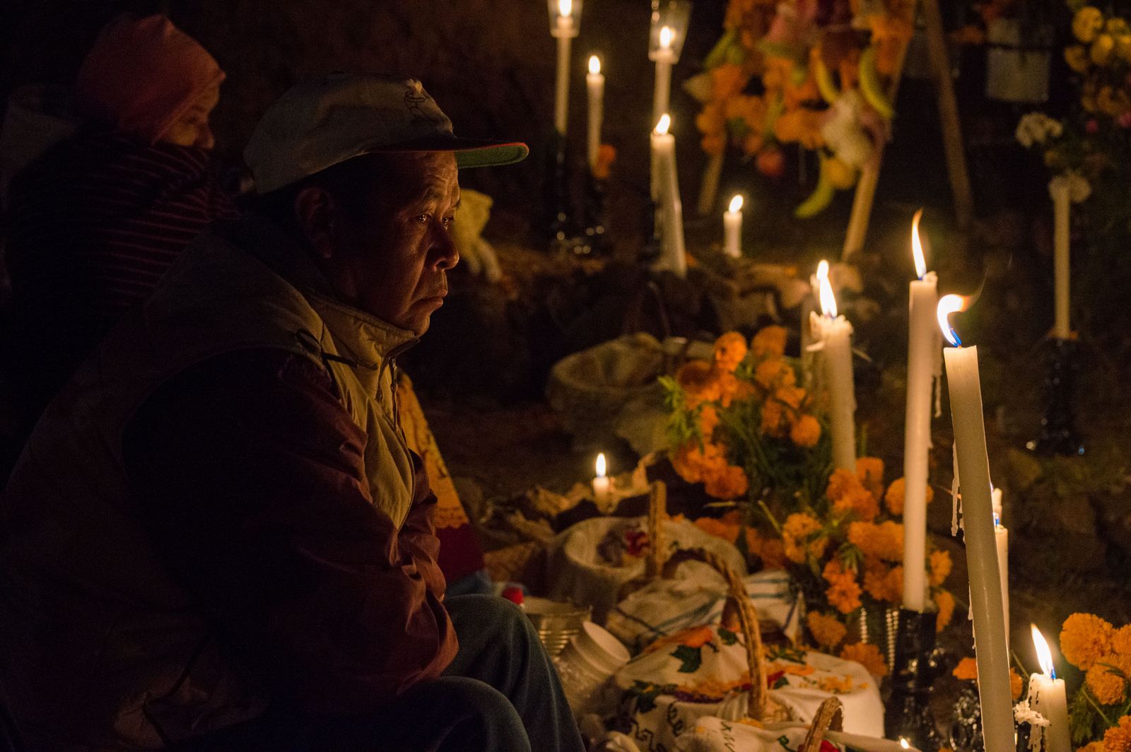 Świece na Dzień Zmarłych w Pátzcuaro