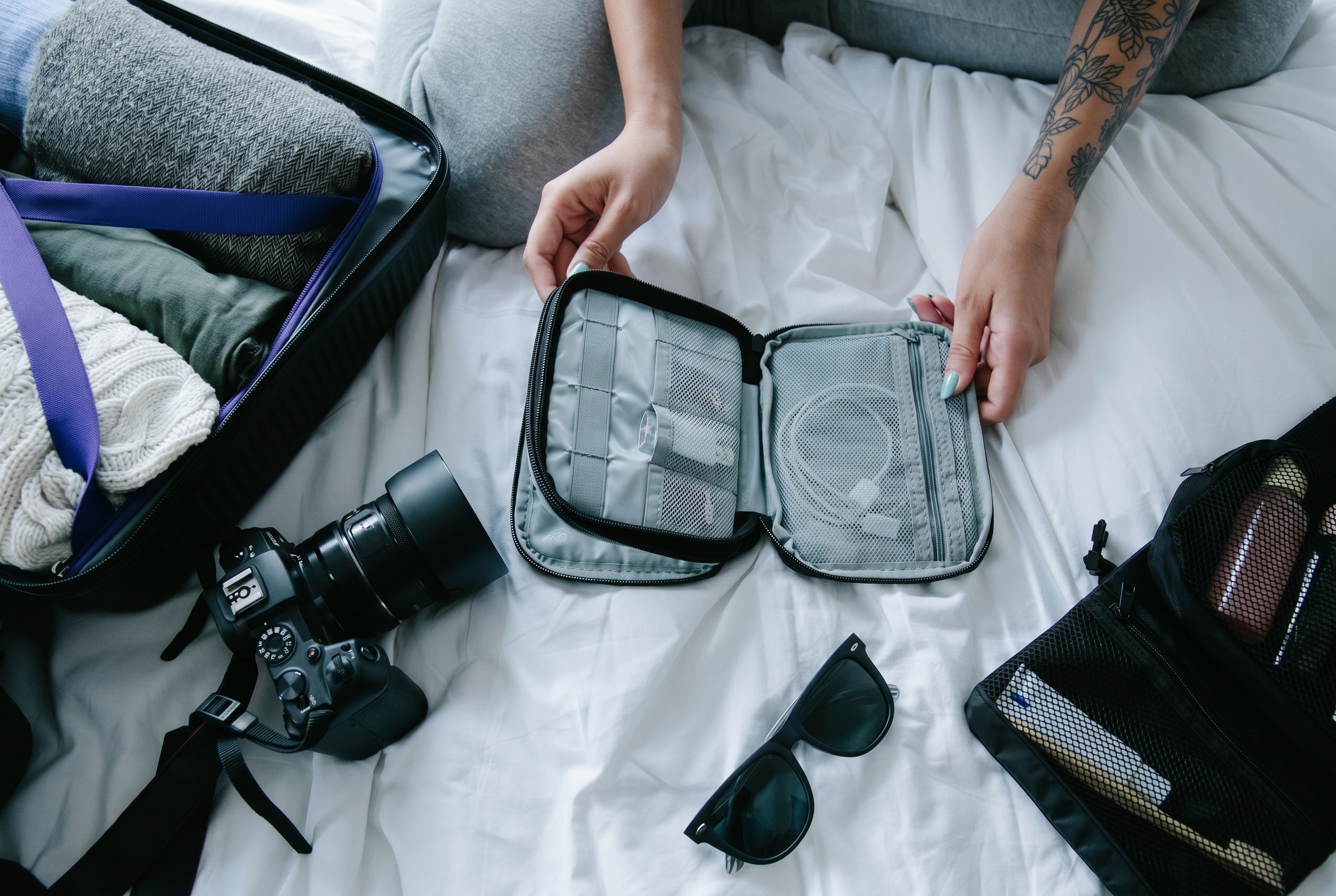 Balení do příručního zavazadla s organizéry a packing cubes