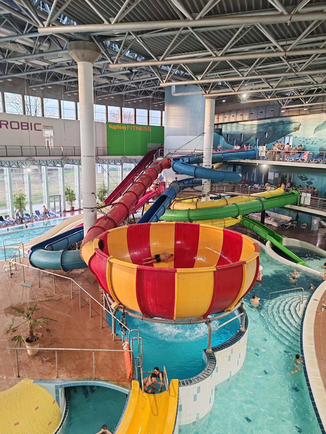 Best Aquaparks in Hungary: 13 Top Picks for 2026 4 Large indoor slide at Napfényfürdő Aquapolis Szeged