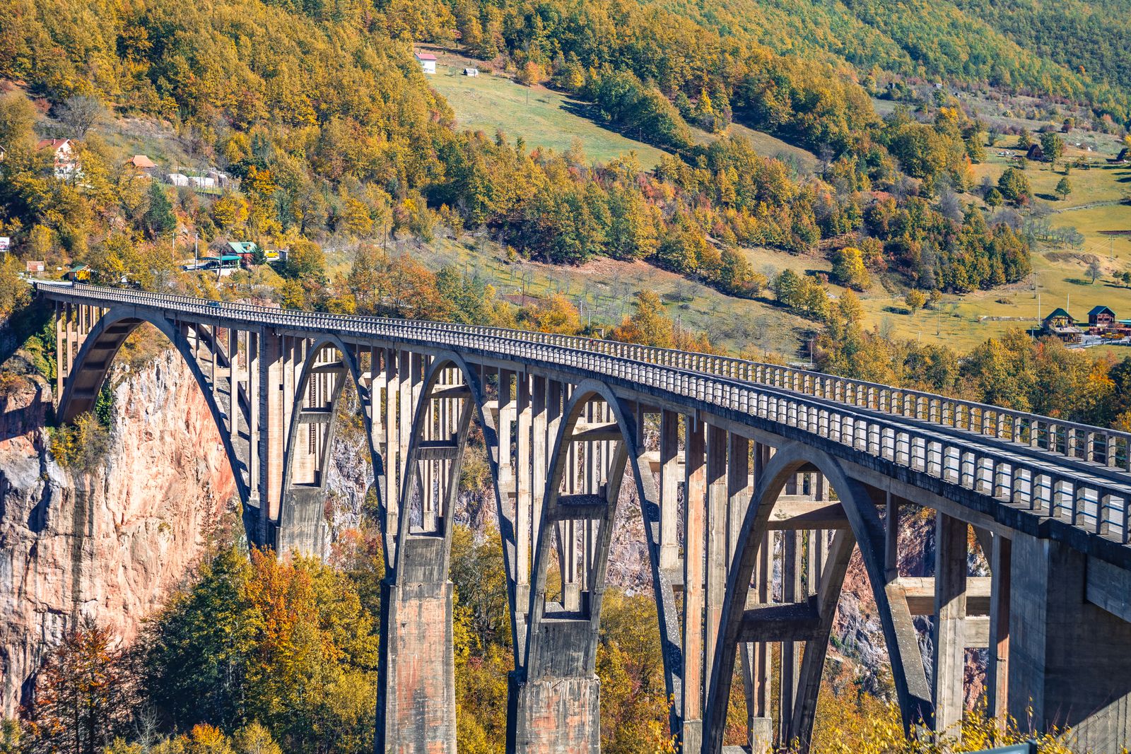 Canyon del fiume Tara e ponte Đurđevića: rafting, zip-line e il canyon più profondo d'Europa 2026 5 Cammina sull'iconico ponte Đurđevića Tara