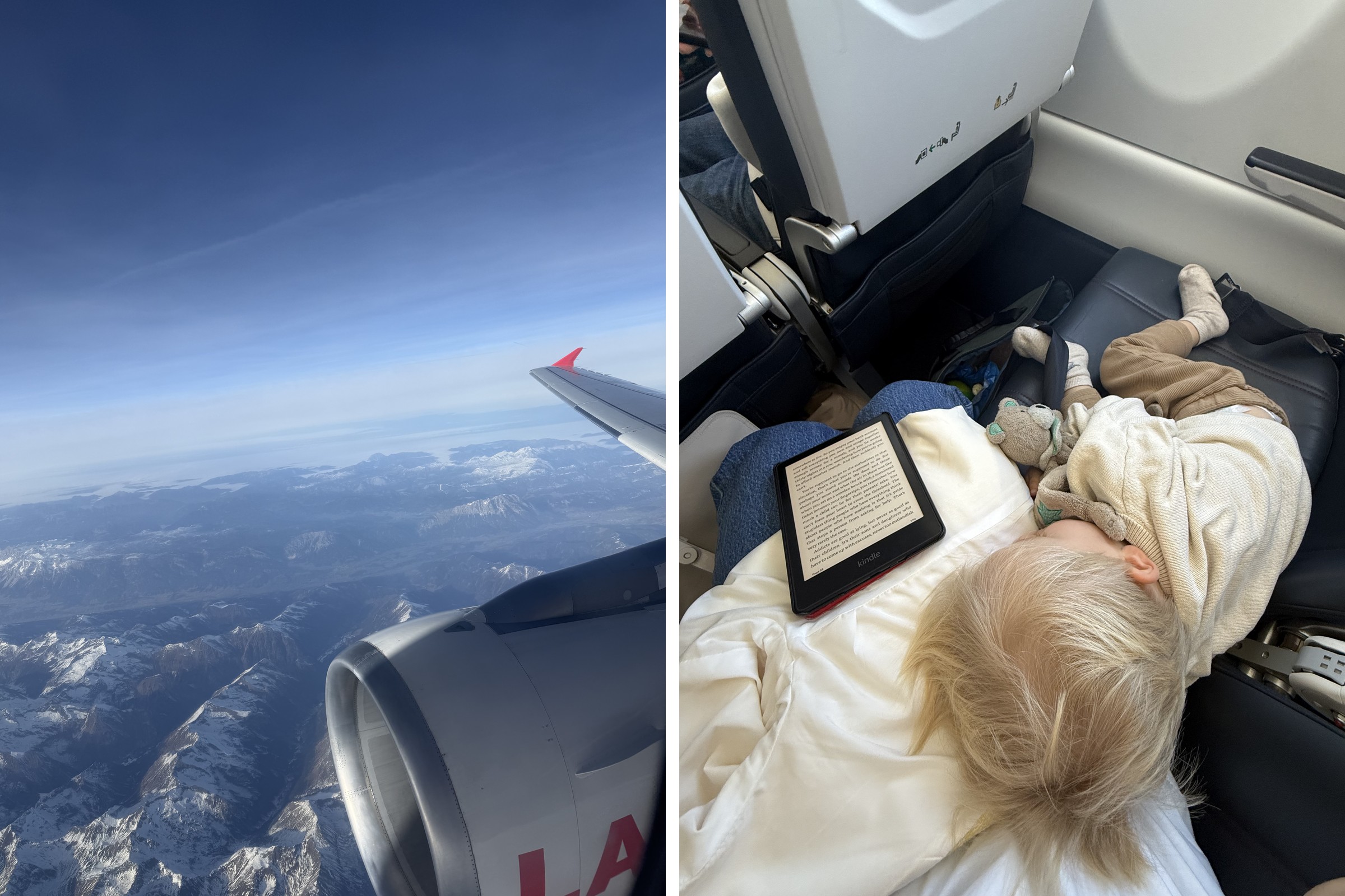 How Old Does a Baby Have to Be to Fly? Rules for 2026 4 A sleeping toddler on airplane seats
