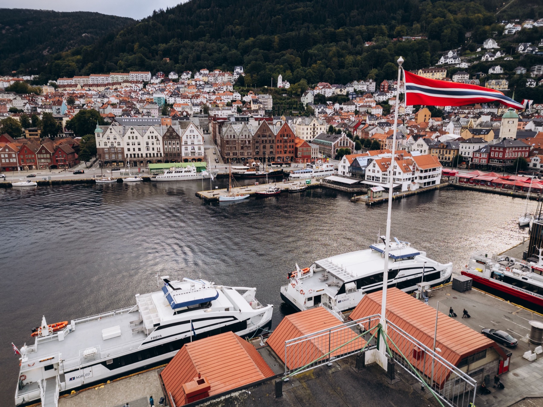 Norway Motorhome: Wild Camping, Campsites and Rules for 2026 17 Bergen harbour with the Torget fish market