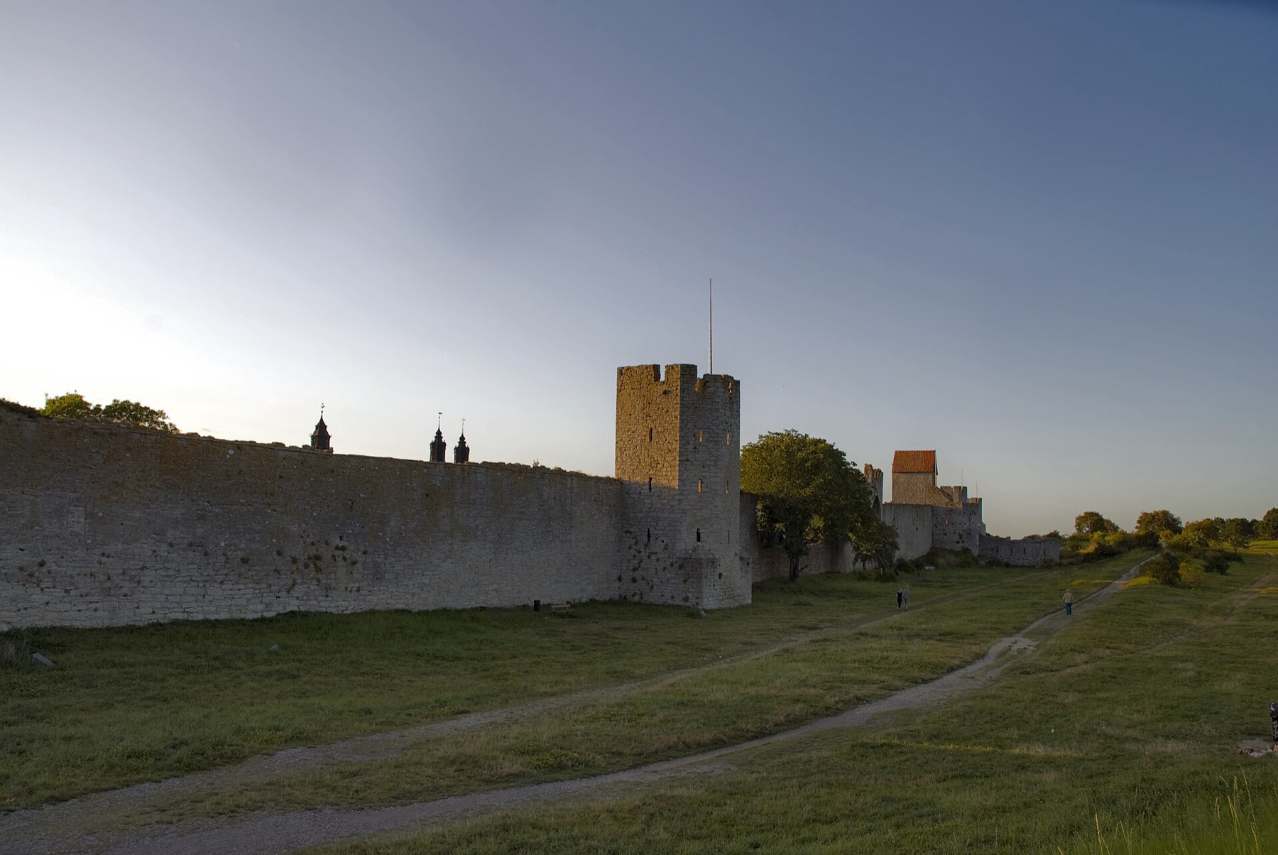 Ulička ve Visby s růžemi