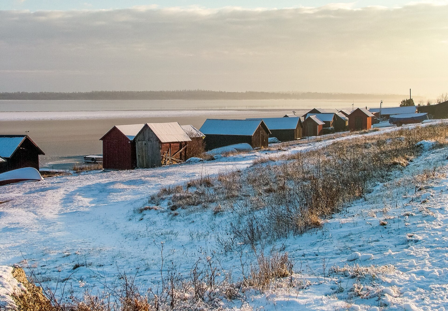Rybářská vesnička na Gotlandu