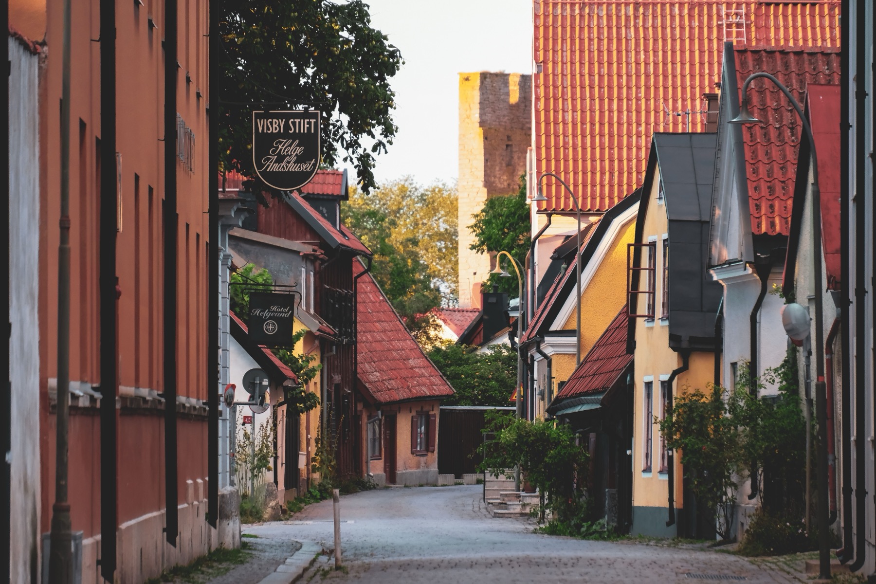 Restaurace v uličce Visby