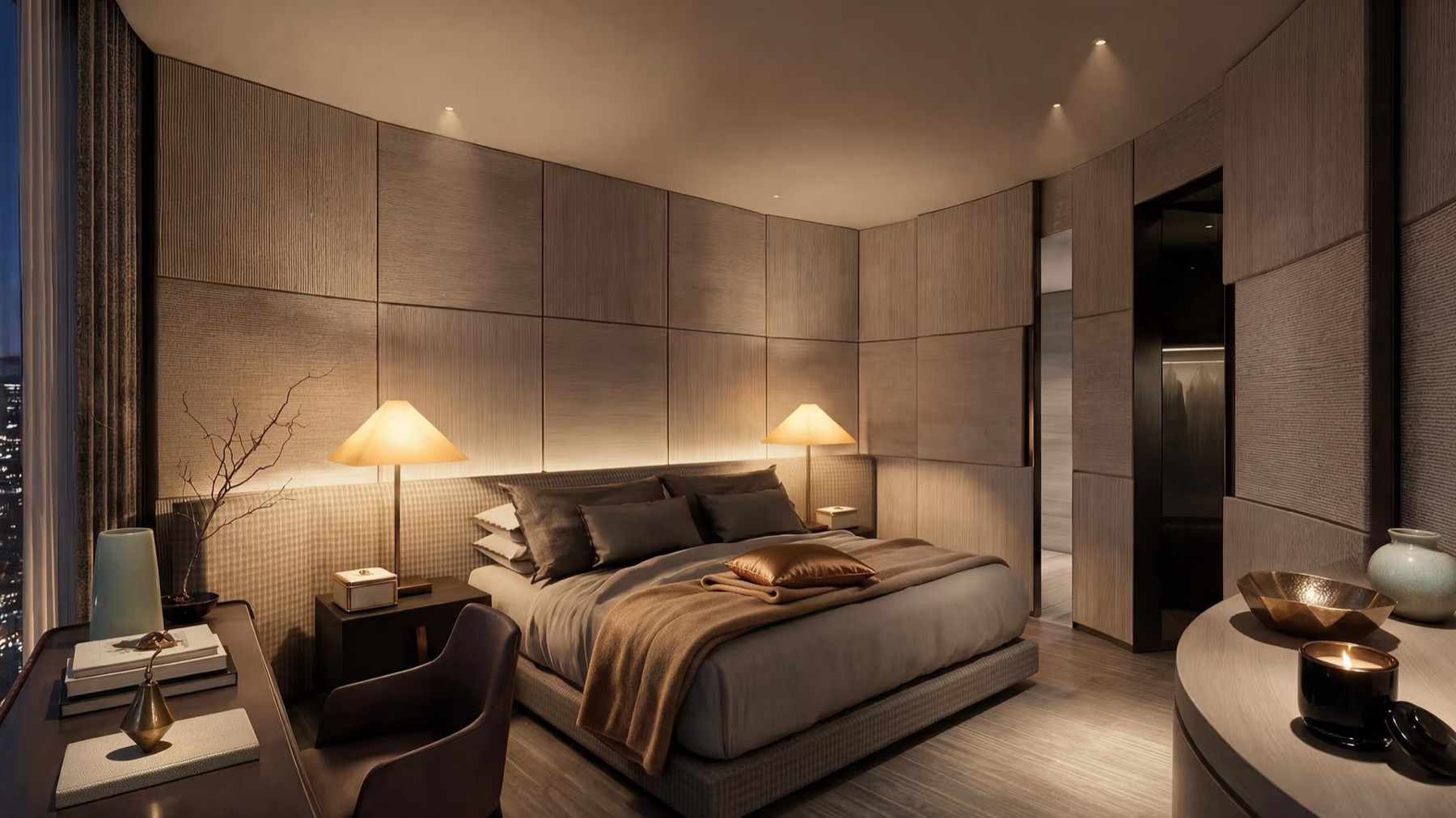 Alojamientos únicos del mundo: 35 lugares para tu bucket list en 2026 37 Habitación del Armani Hotel Dubai diseñada por Giorgio Armani