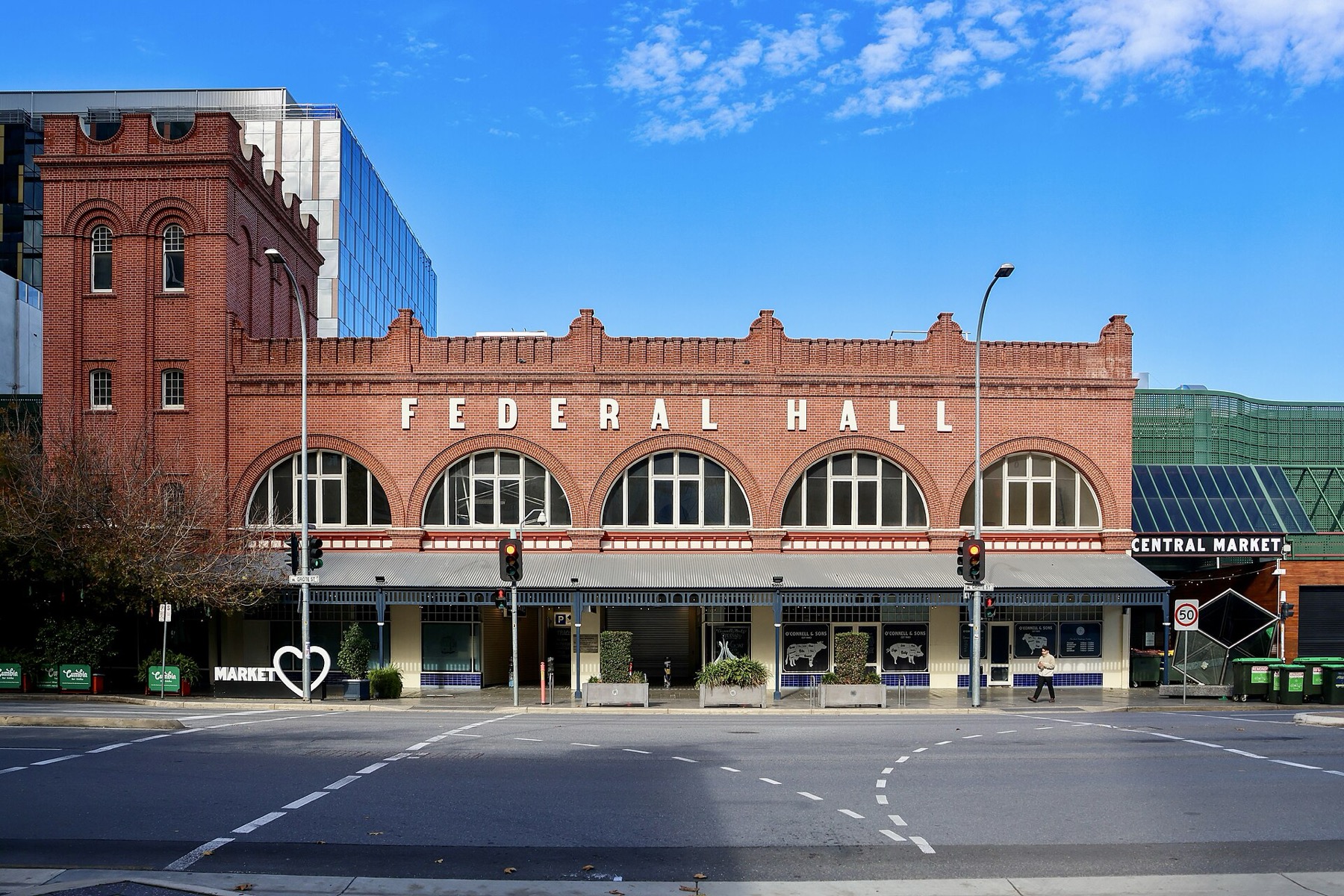 Stánky v Adelaide Central Market