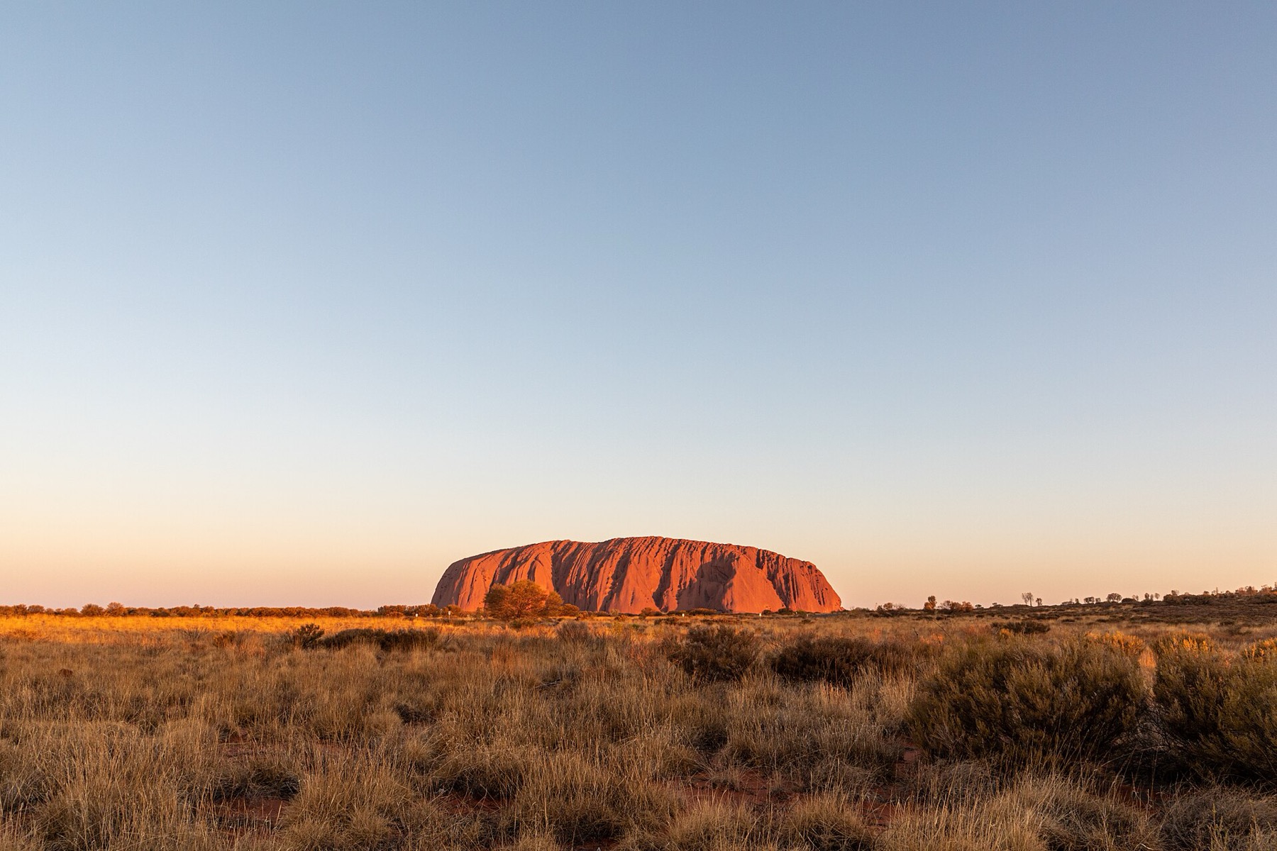 Uluru uprostřed rudé pouště