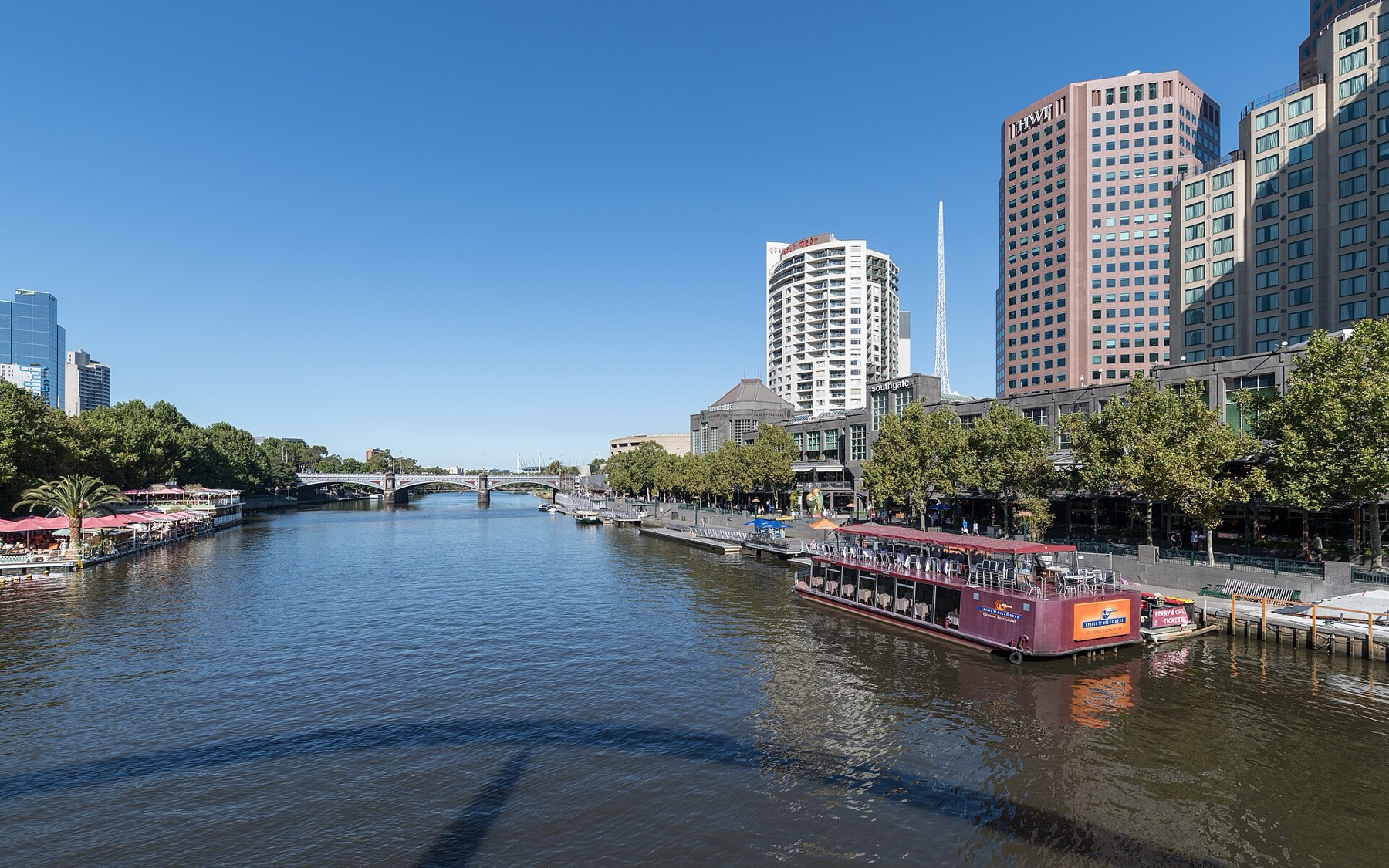 Melbourne Australien: 10 Viertel & Hotels zum Übernachten 4 Southbank am Ufer des Yarra River