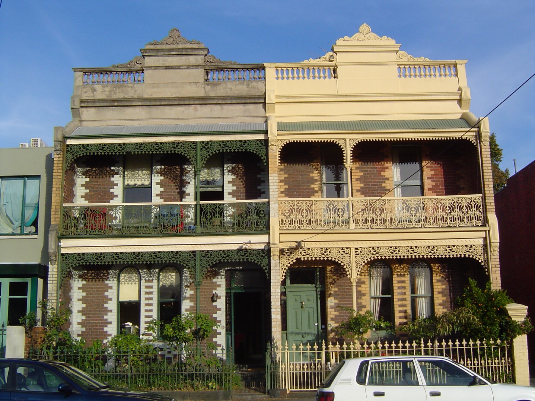 Melbourne Australien: 10 Viertel & Hotels zum Übernachten 7 Historische Reihenhäuser in Fitzroy