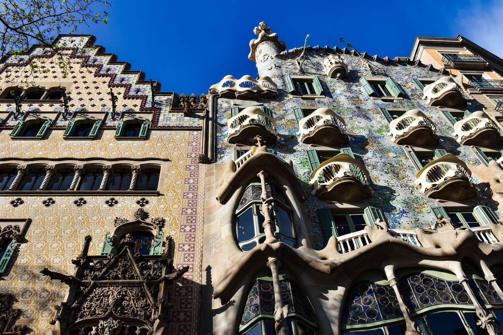 Gaudí in Barcelona Spanien: 12 Bauwerke, die du sehen musst 7 Fassade der Casa Batlló aus Drachenschuppen am Passeig de Gràcia