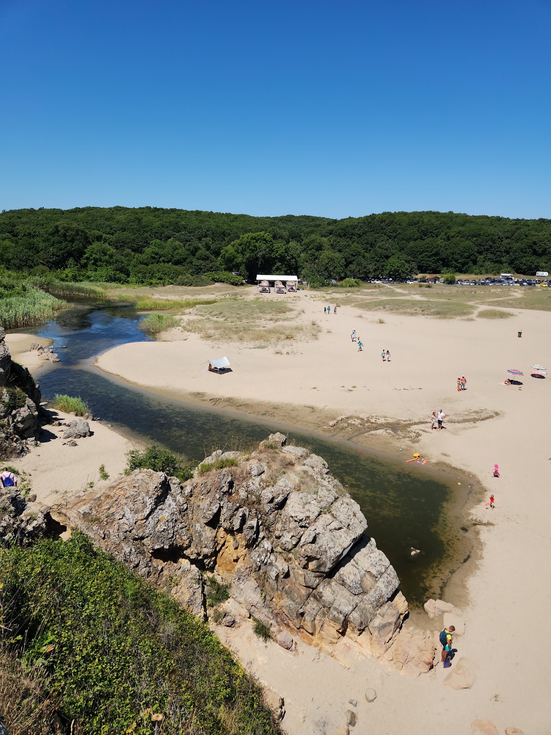 Primorsko e la costa sud della Bulgaria: 18 consigli su cosa vedere e dove fare il bagno 2026 22 Spiaggia di Butamyata a Sinemorets vista dall'alto