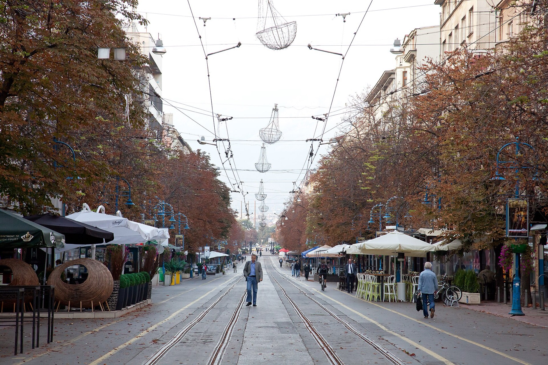 Sofía, Bulgaria 2026: 18 consejos, qué ver + precios y transporte 13 Bulevar peatonal Vitosha con vista a la montaña del mismo nombre