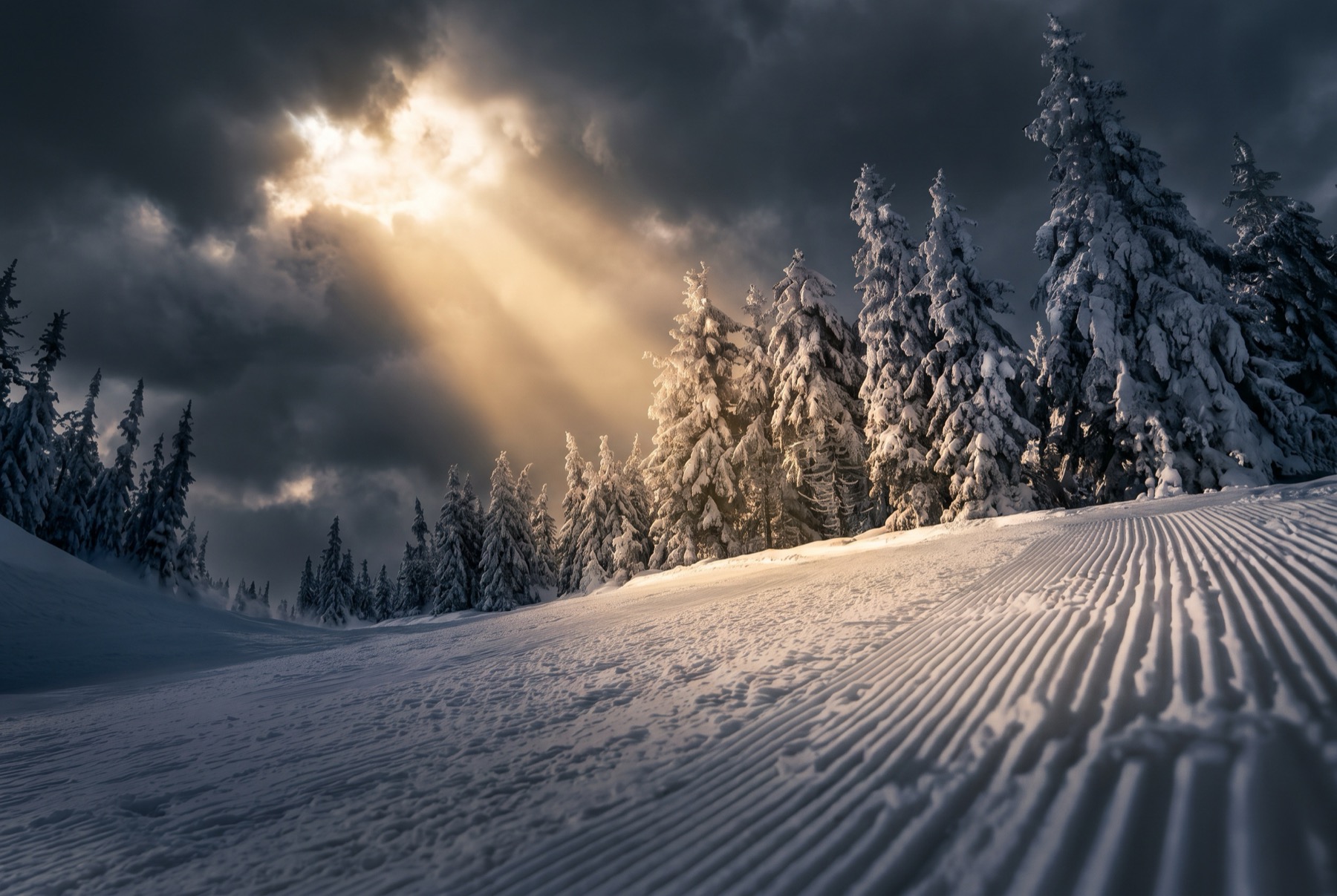 Riesengebirge und Isergebirge ohne Massen 2026: 14 Tipps statt Spindlermühle 1 Verschneite Skipiste im Riesengebirge