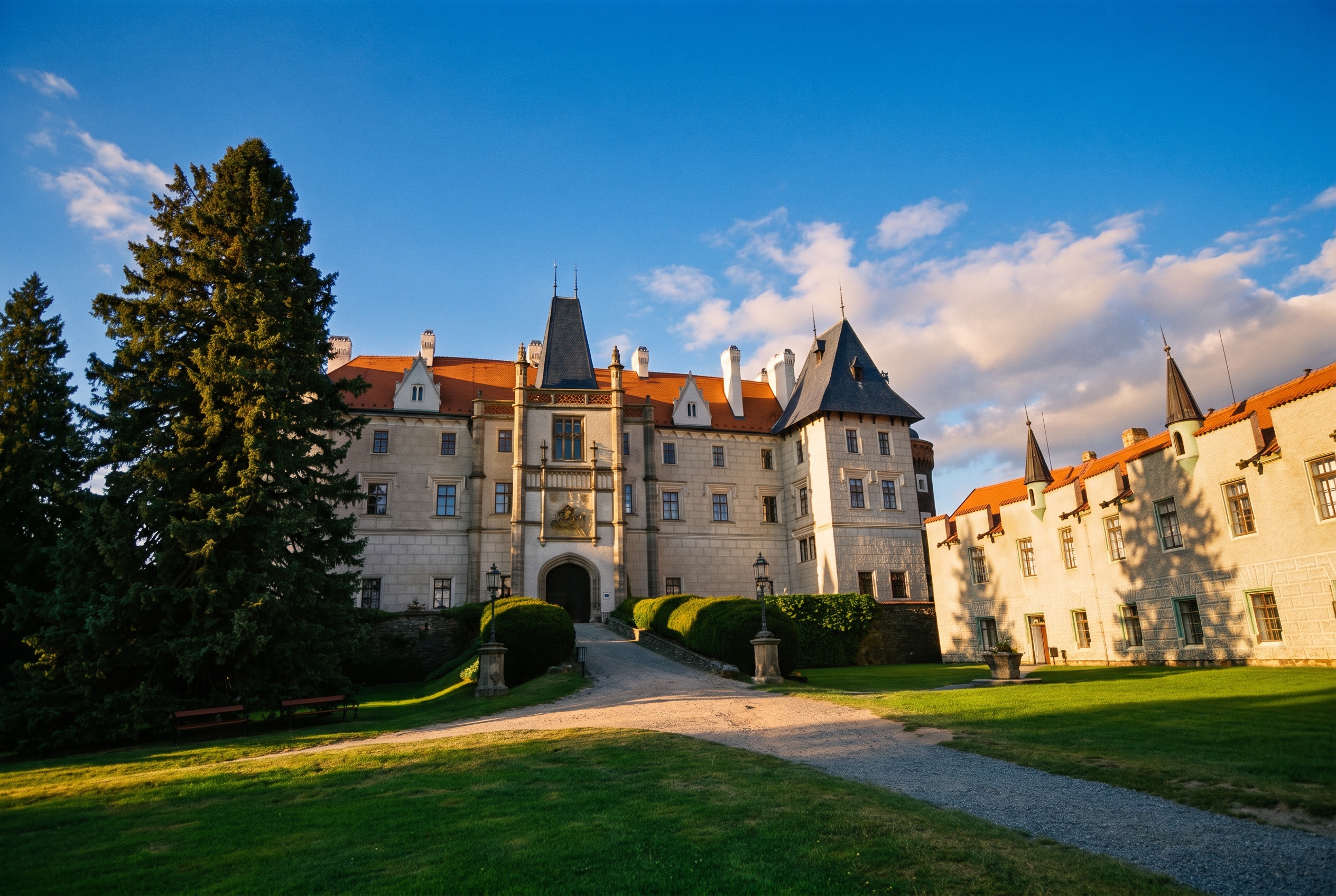 Vacaciones en Bohemia Central: 15 planes cerca de Praga en 2026 16 Romántico palacio neogótico de Žleby cerca de Kutná Hora