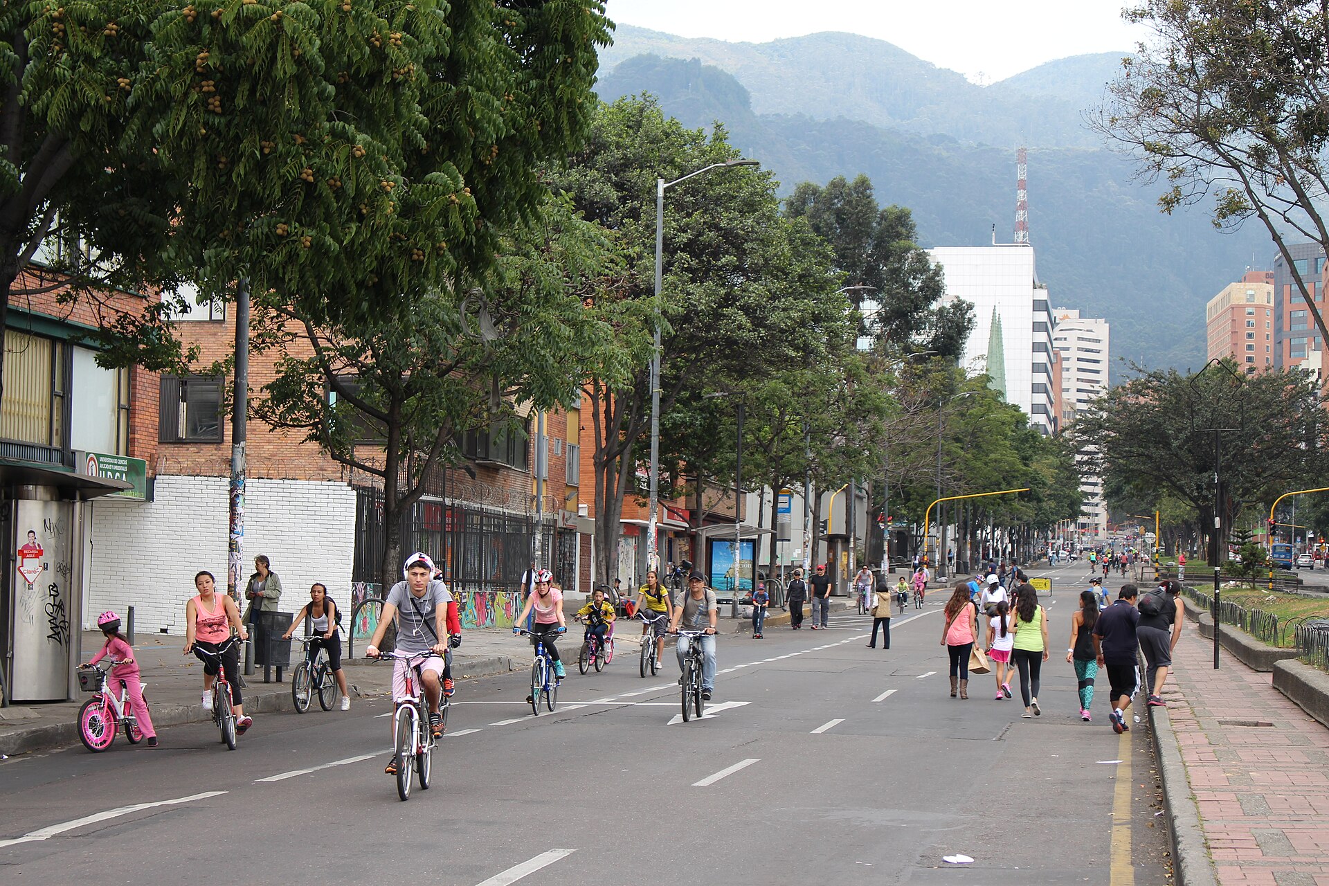 Bogotá Kolumbien: 22 Sehenswürdigkeiten & Tipps 2026 16 Ciclovía auf der Avenida Chile in Bogotá
