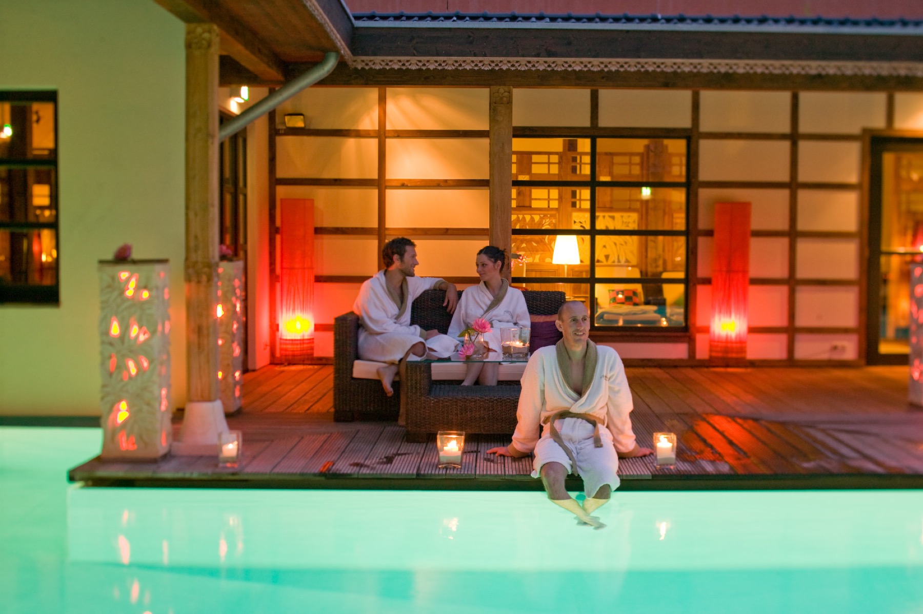 Termas en Alemania: 51 mejores balnearios en 2026 33 Piscina nocturna y pabellón balinés en Bali Therme, en Bad Oeynhausen