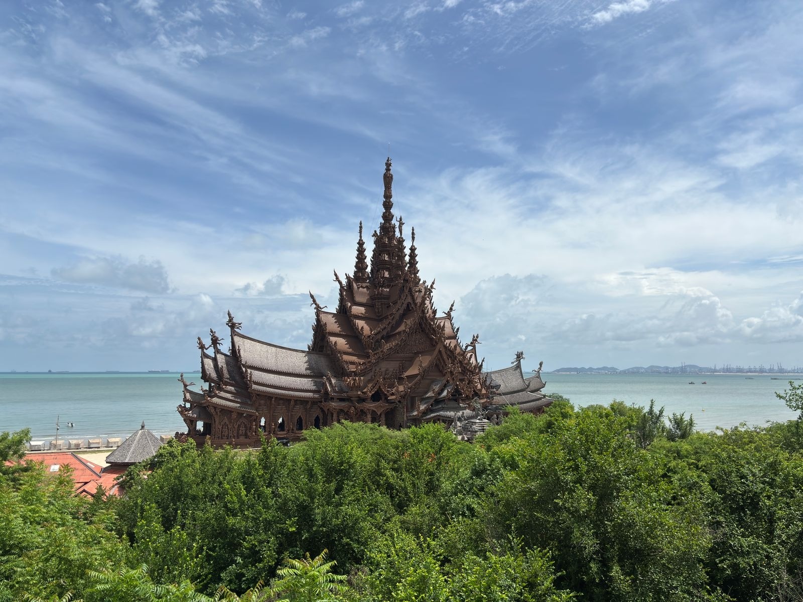 Pattaya, Thailand: 15 Things to See and Do in 2026 1 Sanctuary of Truth on the Pattaya coastline viewed from above