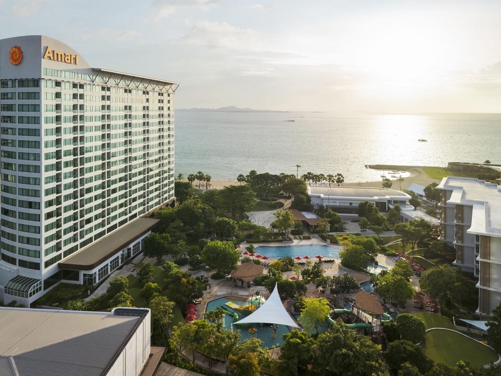Where to Stay in Pattaya Thailand: 18 Best Hotels in 2026 8 Amari Pattaya Resort at the northern end of Beach Road at sunset