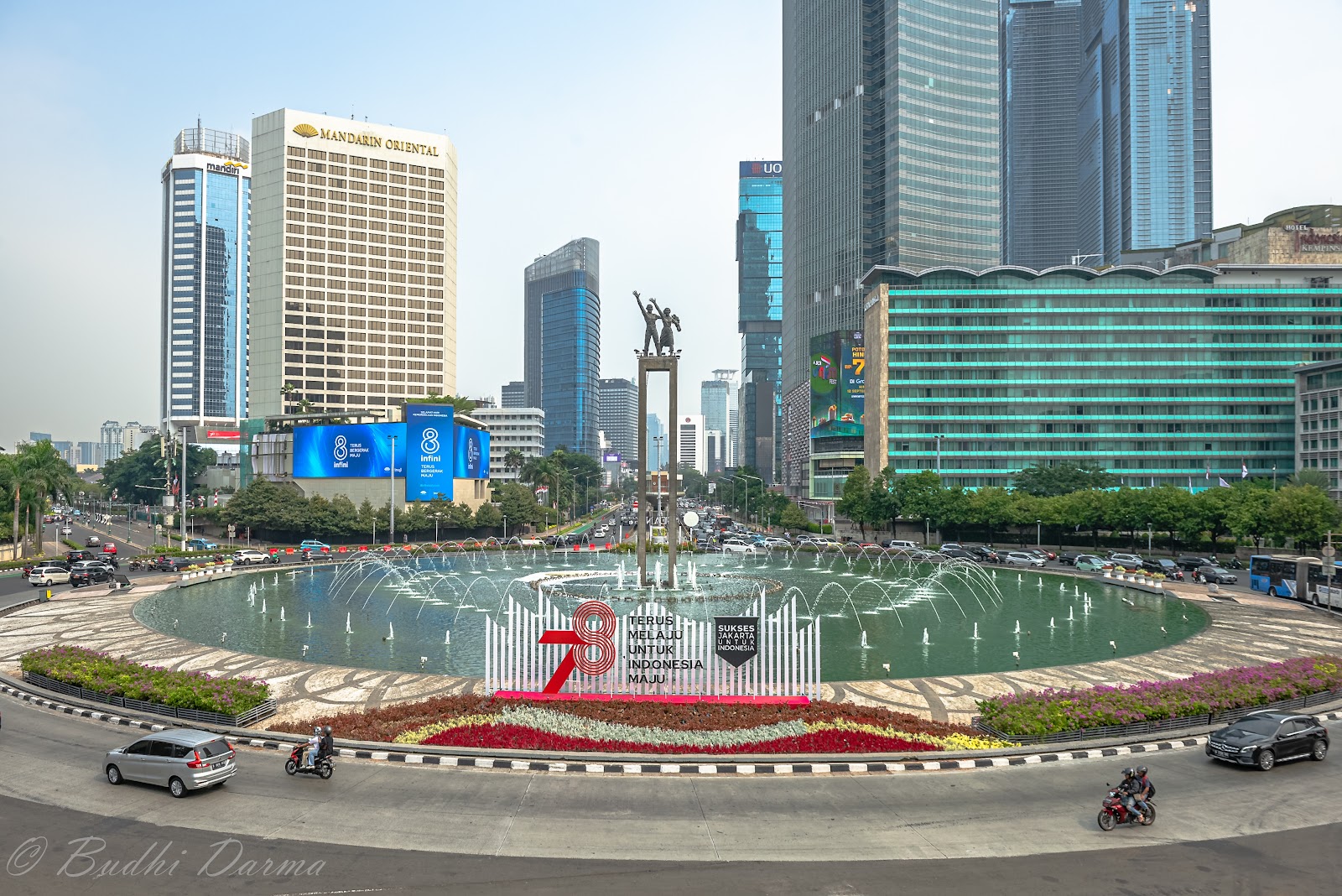 Where to Stay in Jakarta: 18 Hotels and Districts in 2026 1 Bundaran HI roundabout with fountain and Thamrin hotels