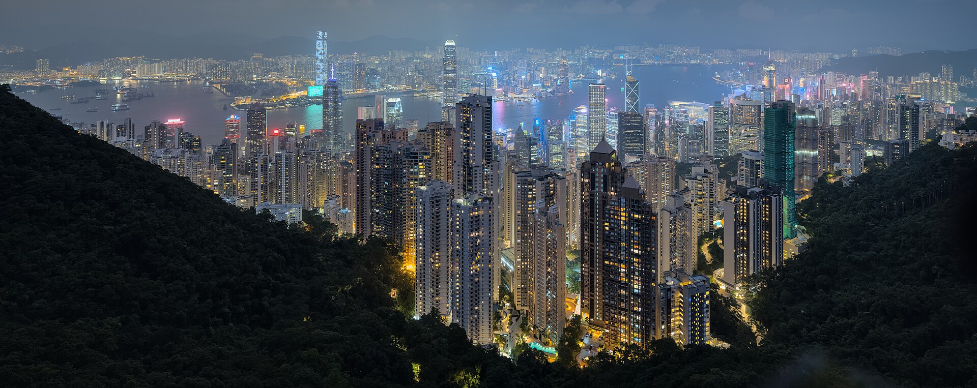 Výhled na Hongkong z Victoria Peak