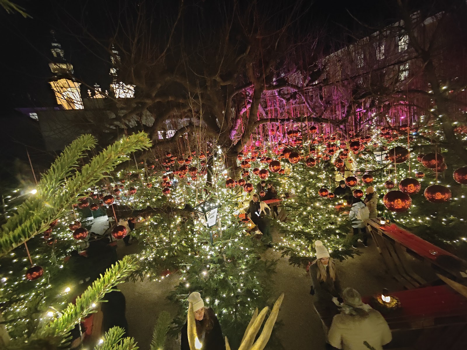Weihnachtsmärkte Linz 2026: 5 Märkte, Bimmelbahn und Parken 12 Lichter im Weihnachtsgarten des Stiegl-Klosterhofs